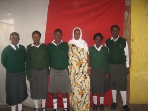 A group photo of some of the school girls we are working with.